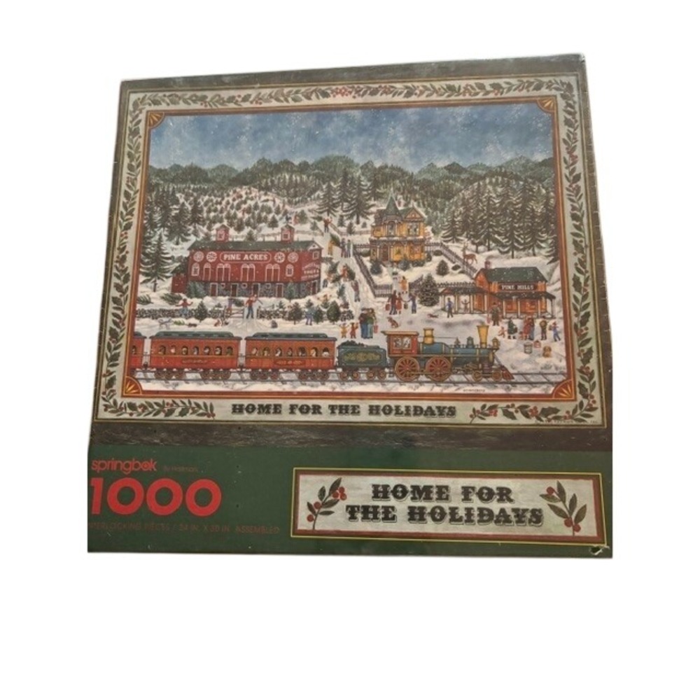 Vintage Springbok Hallmark Home For The Holidays 1000-Piece Jigsaw Puzzle